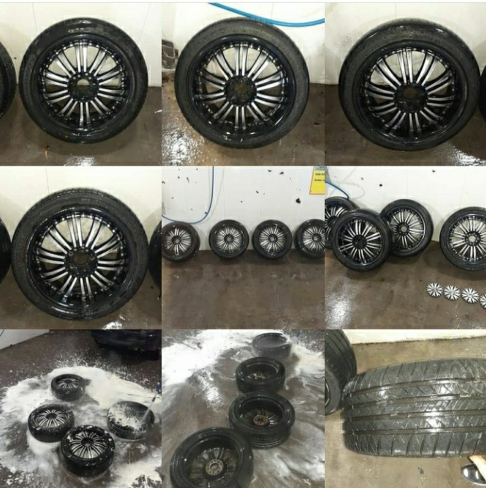 Lincoln wheels nd tires 4 set